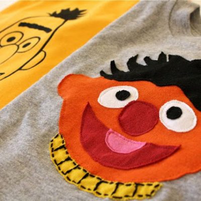 Bert and Ernie T-shirts tutorial from MADE Everyday