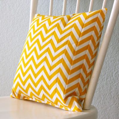 DIY Chevron-Patterned Pillow - sewing tutorial from MADE Everyday