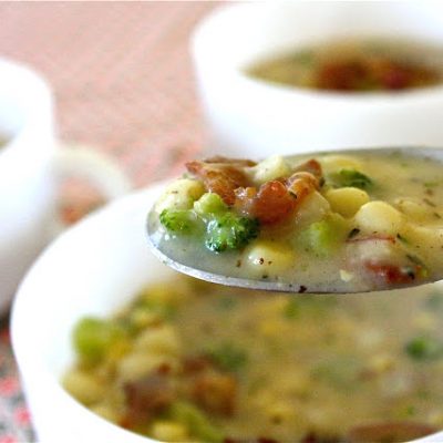 Potato and Broccoli Soup, with Bacon - recipe from MADE Everyday with Dana
