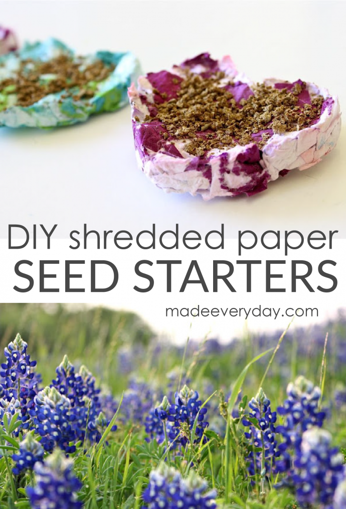 DIY shredded paper seed starters | Grow your own Wildflowers this Spring! | a crafty tutorial from MADE Everyday with Dana