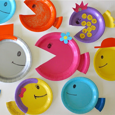paper plate fish kids' craft tutorial from MADE Everyday