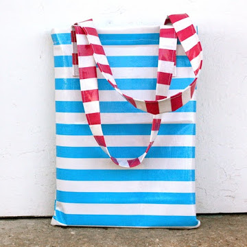 quick and easy oilcloth tote bag tutorial from MADE Everyday