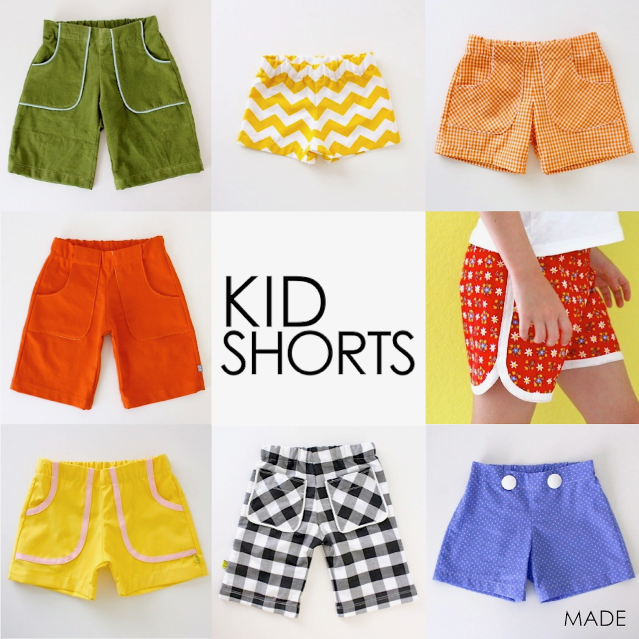 Pattern Kid Shorts Ages 12 Months To 10 Years Made Everyday