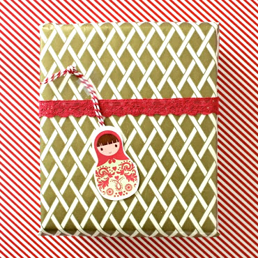 Wrapping Paper Gift Tags tutorial from MADE Everyday
