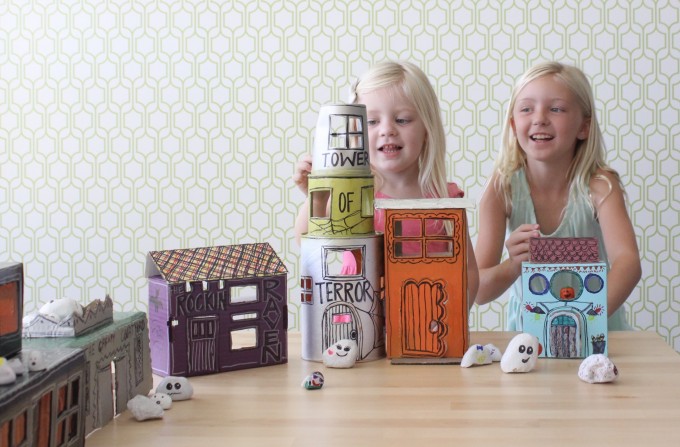 Little Rock Ghost Town upcycled craft for the whole family