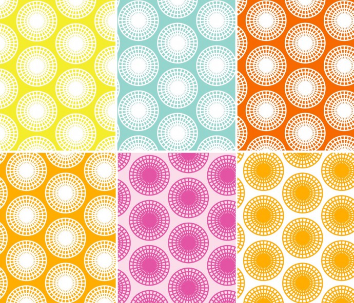 Ferris Wheel Fabric design in many colors