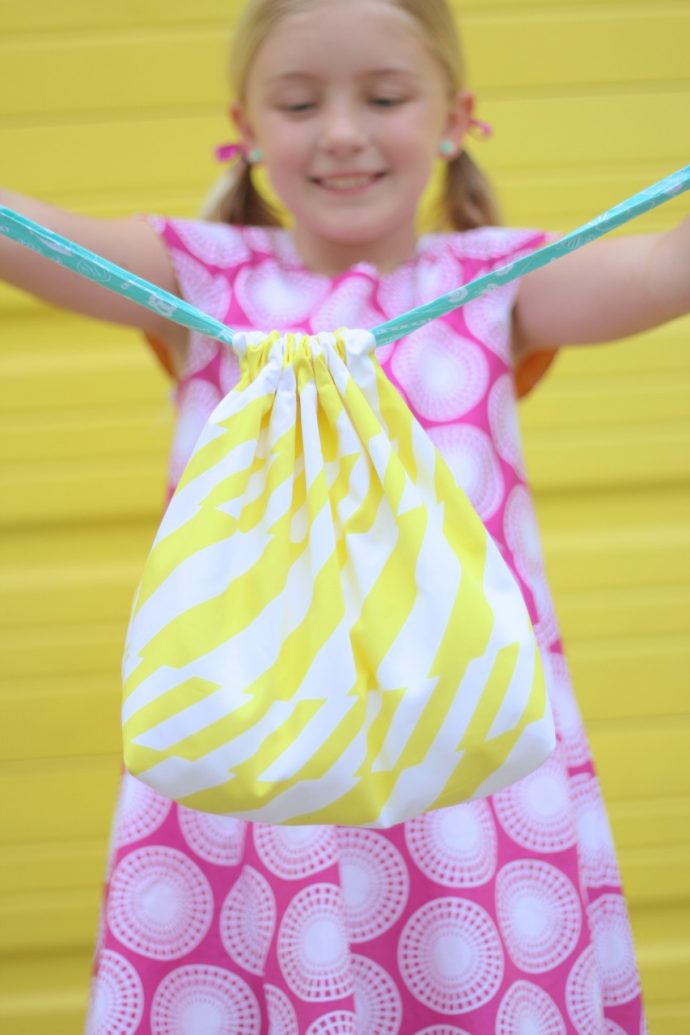 How to Sew a Drawstring Bag - video tutorial from MADE Everyday with Dana