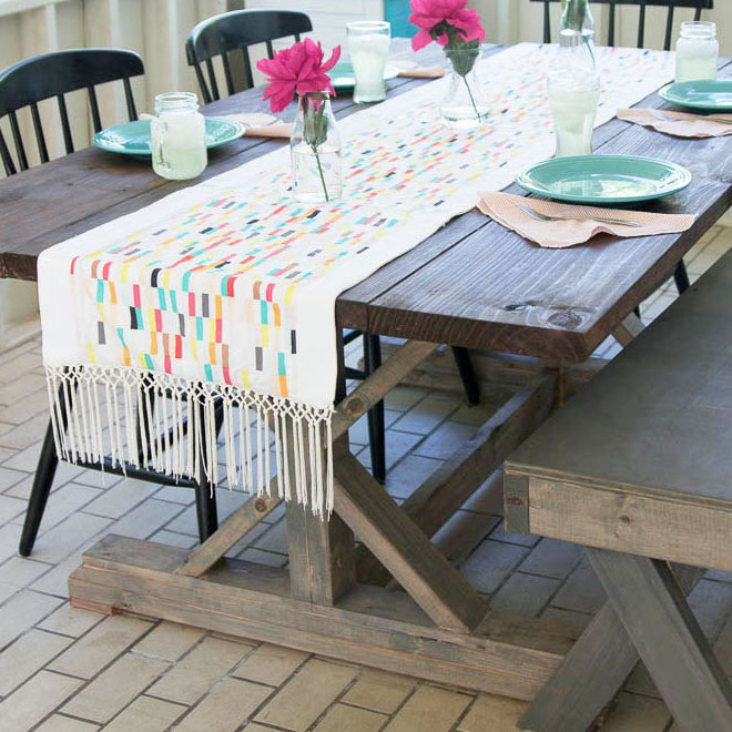 Boardwalk Delight fabric collection designed by Dana Willard for Art Gallery Fabrics - table runner by Melly Sews