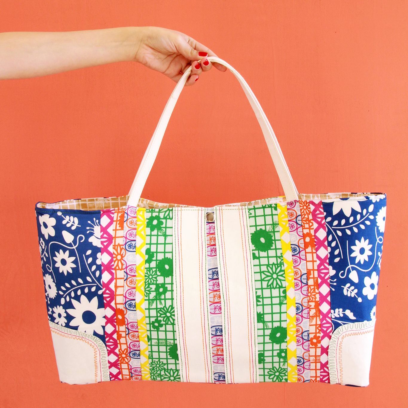Fiesta Fun fabric collection designed by Dana Willard for Art Gallery Fabrics | FREE tote bag sewing tutorial and video from MADE Everyday