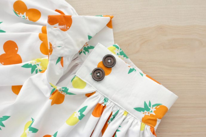 Fiesta Fun fabric collection by Dana Willard for Art Gallery Fabrics | Citrus Sunrise print | First Day Dress top and Anywhere Skirt
