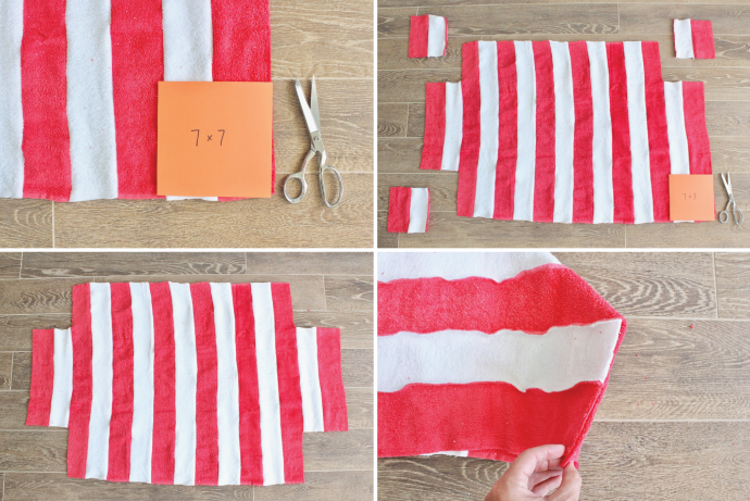 DIY Stripes on fabric + How to make a baby Changing Pad Cover on MADE Everyday with Dana Willard, plus a VIDEO version