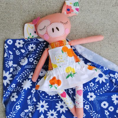 Fiesta Fun fabric collection by Dana Willard for Art Gallery Fabrics - dolls sewn by aubreyplays