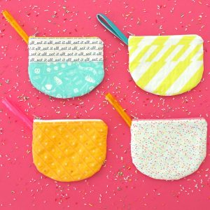 Parfait Pouch sewing pattern by MADE Everyday | Boardwalk Delight Fabric from Art Gallery Fabrics designed by Dana Willard