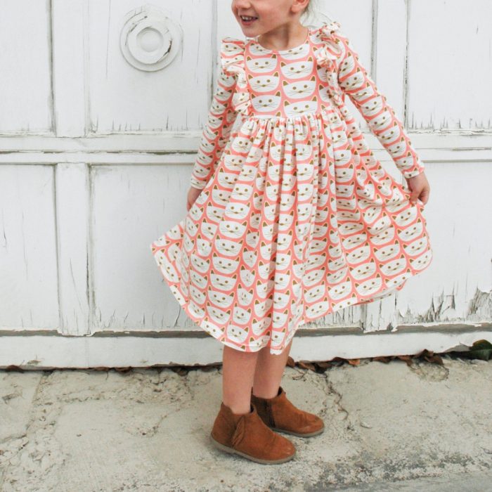 Millie Dress sewing pattern from Mix It Make It | made by The Sara Project | Blush fabric collection by Dana Willard from Art Gallery Fabrics