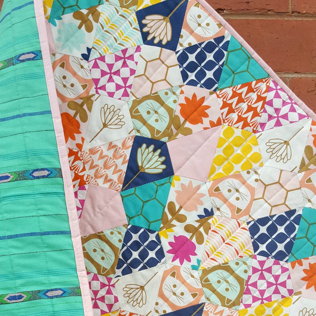 Pond Quilt from Tales of Cloth | English paper piecing | Blush fabric collection by Dana Willard from Art Gallery Fabrics