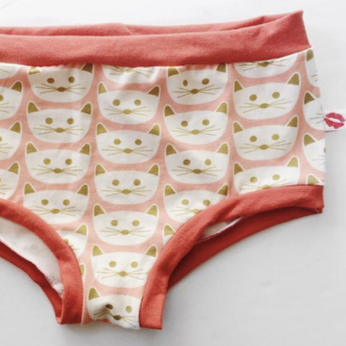 panties sewn by lucyandmabs | Cat Nap Pink knit | Blush fabric collection by Dana Willard from Art Gallery Fabrics