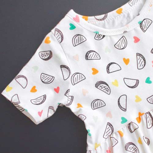 Taco Love Light knit from Day Trip fabric collection by Dana Willard for Art Gallery Fabrics